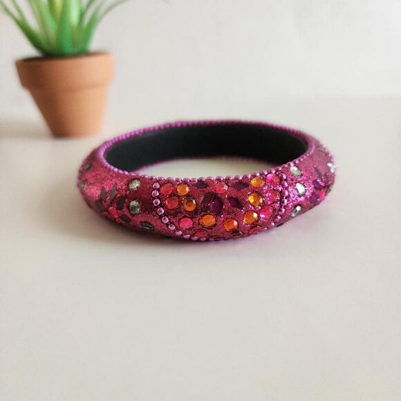 Pink Bangle Stack Bracelet - Picture 3 of 6